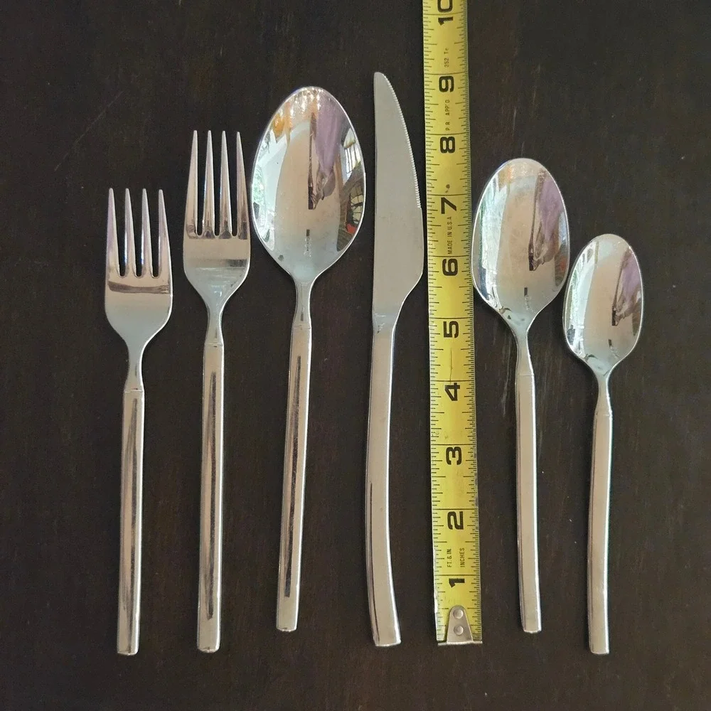 Zwilling J.A. Henckels Opus Flatware Set Stainless 26pc Modern Forks Dinner +